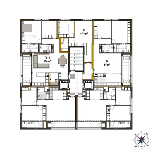 Apartamento T2 para Venda em Ramalde Planta 1