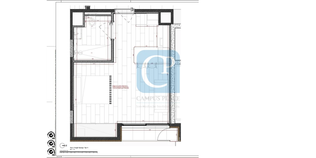 Apartamento T0 para Venda em Paranhos Planta 1