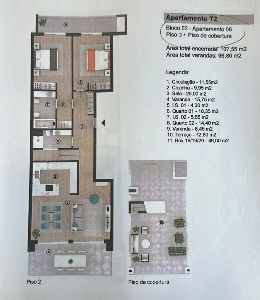 Apartamento T2 para Venda em Alvor Planta 1