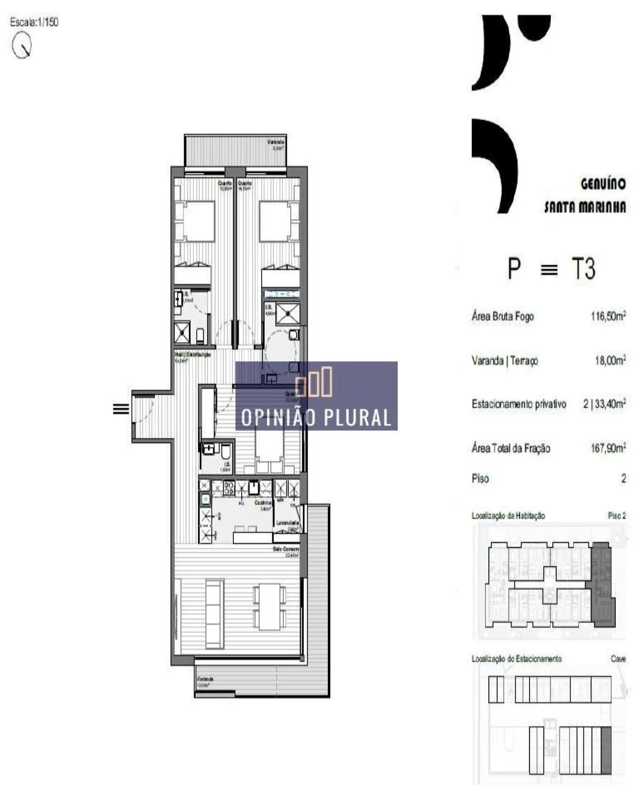 Apartamento T3 para Venda em Santa Marinha e São Pedro da Afurada Foto 12