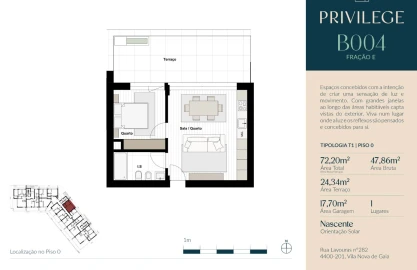 Apartamento T1 para Venda em Arcozelo