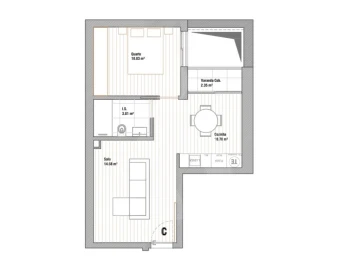 Apartamento T1 para Venda em Glória e Vera Cruz