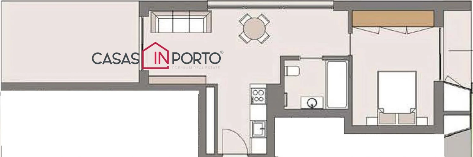 Apartamento T0 para Venda em Santo Antonio dos Olivais Planta 1