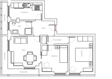 Apartamento T2 para Arrendamento em Alvalade