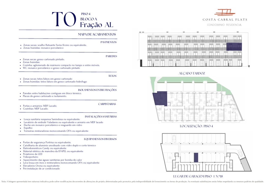Apartamento T0 para Venda em Paranhos Planta 2