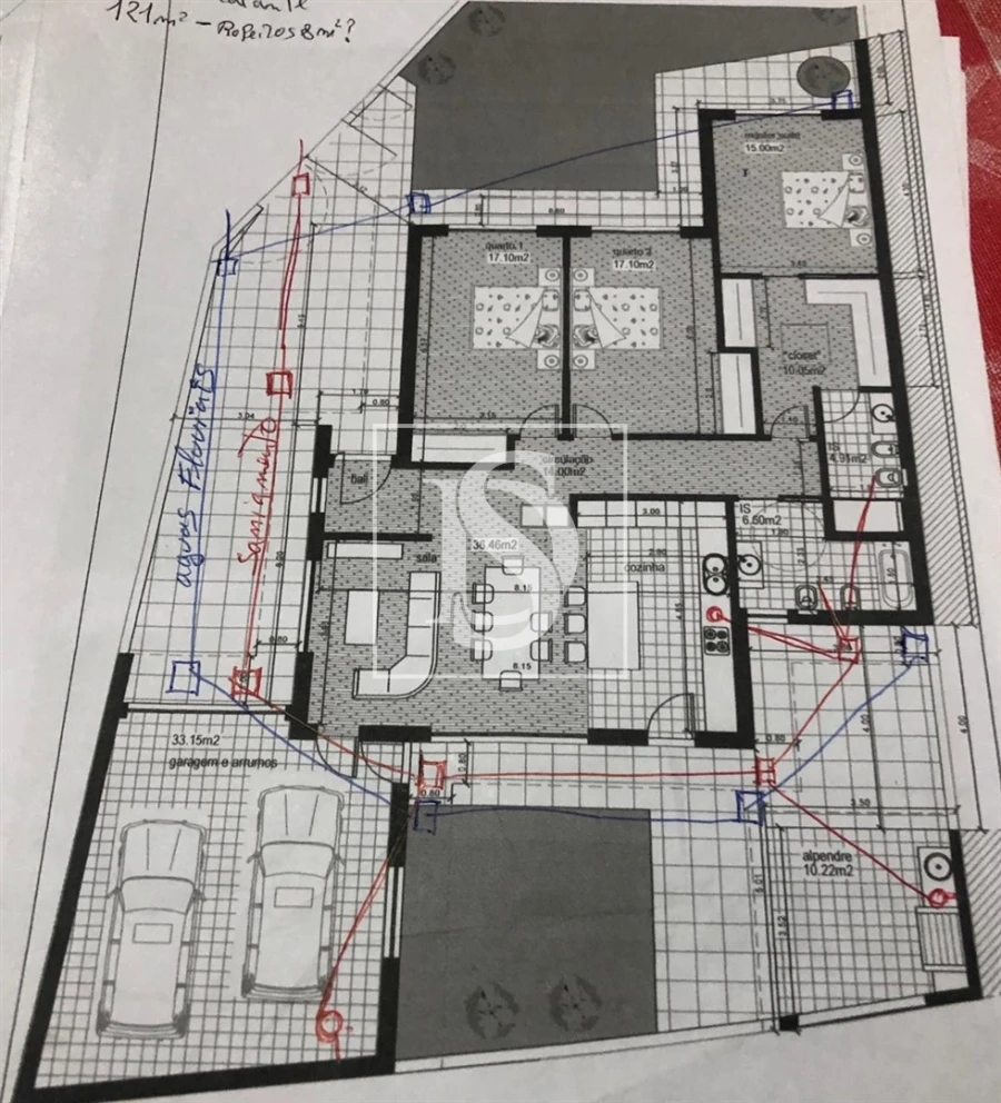 Moradia T3 para Venda em Touguinha e Touguinhó Planta 1