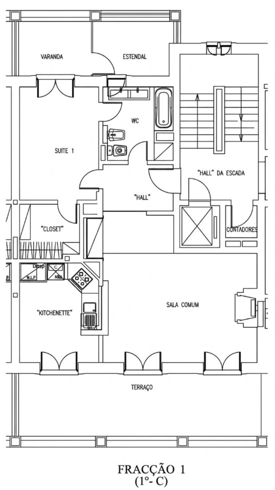 Apartamento T1 para Arrendamento em Turcifal Planta 1
