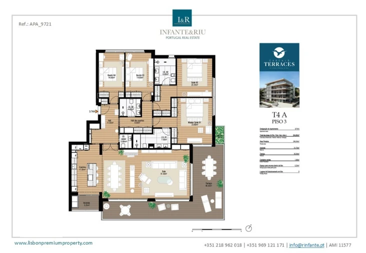 Apartamento T4 para Venda em Cascais e Estoril Planta 1