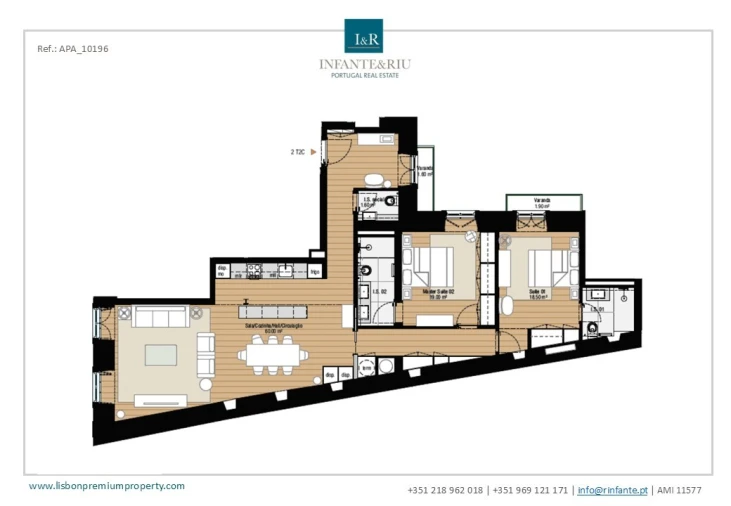 Apartamento T2 para Venda em Estrela Planta 1
