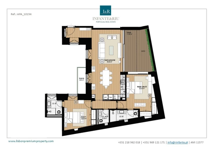 Apartamento T2 para Venda em Estrela Planta 1