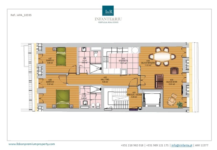 Apartamento T2 para Venda em Misericórdia Planta 1