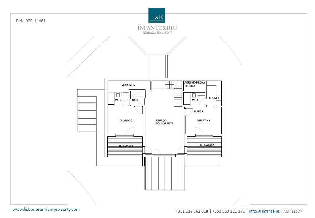 Moradia T3 para Venda em São João das Lampas e Terrugem Planta 2