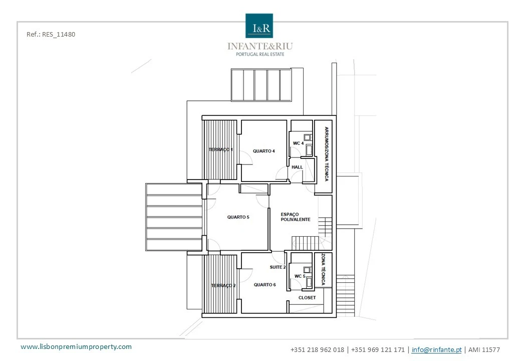 Moradia T6 para Venda em São João das Lampas e Terrugem Planta 3