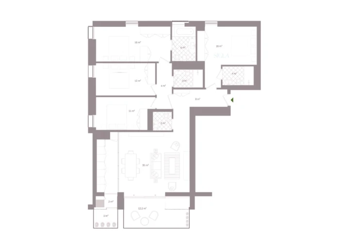 Apartamento T4 para Venda em Santa Marinha e São Pedro da Afurada Planta 1