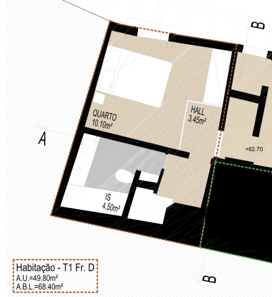 Apartamento T2 para Venda em Santa Maria Maior Planta 1