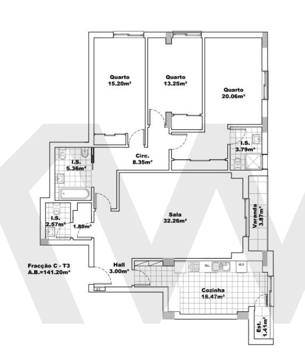 Apartamento T3 para Venda em São Domingos de Benfica Foto 38