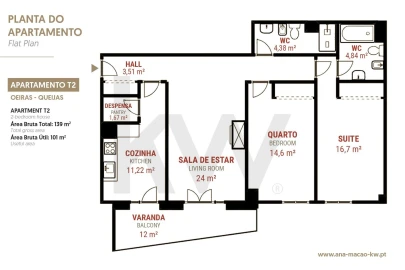 Apartamento T2 para Arrendamento em Carnaxide e Queijas
