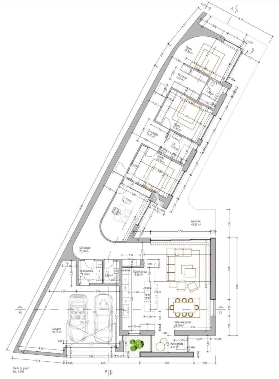Moradia T3 para Venda em Vila de Prado Planta 1