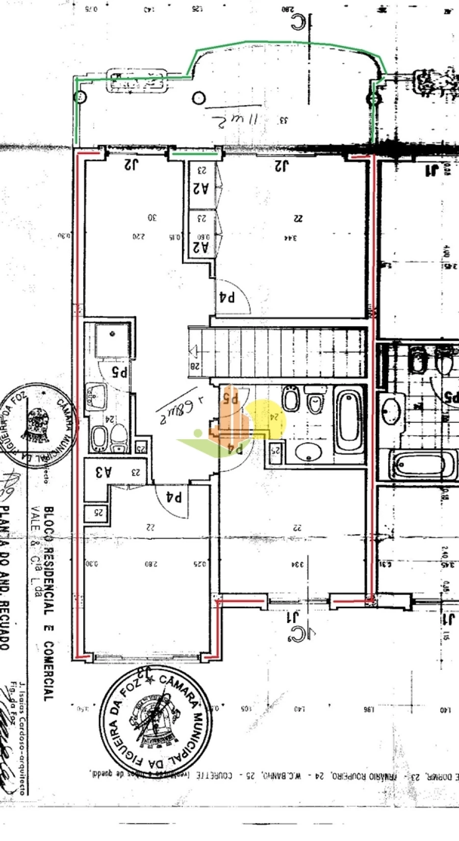 Apartamento T3 para Venda em Buarcos Planta 2