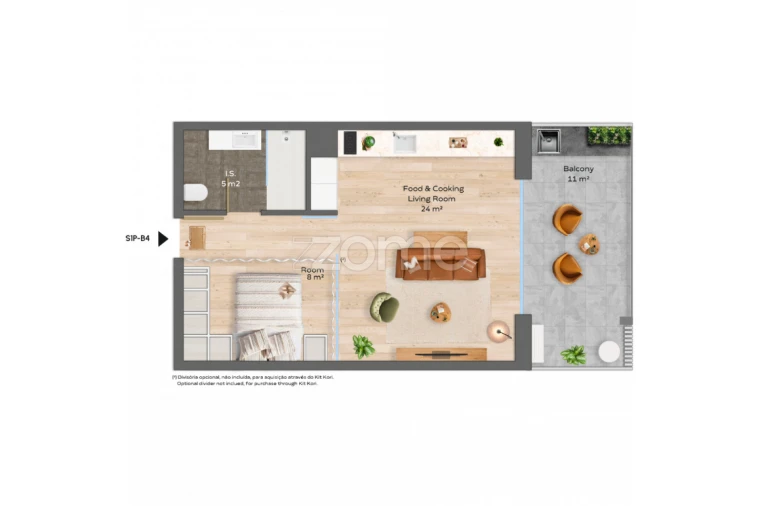 Apartamento T1 para Venda em Santa Marinha e São Pedro da Afurada Foto 19