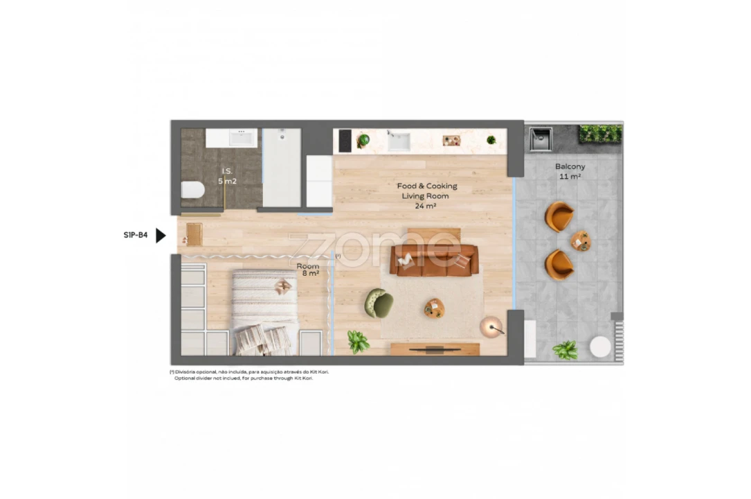 Apartamento T1 para Venda em Santa Marinha e São Pedro da Afurada Foto 19