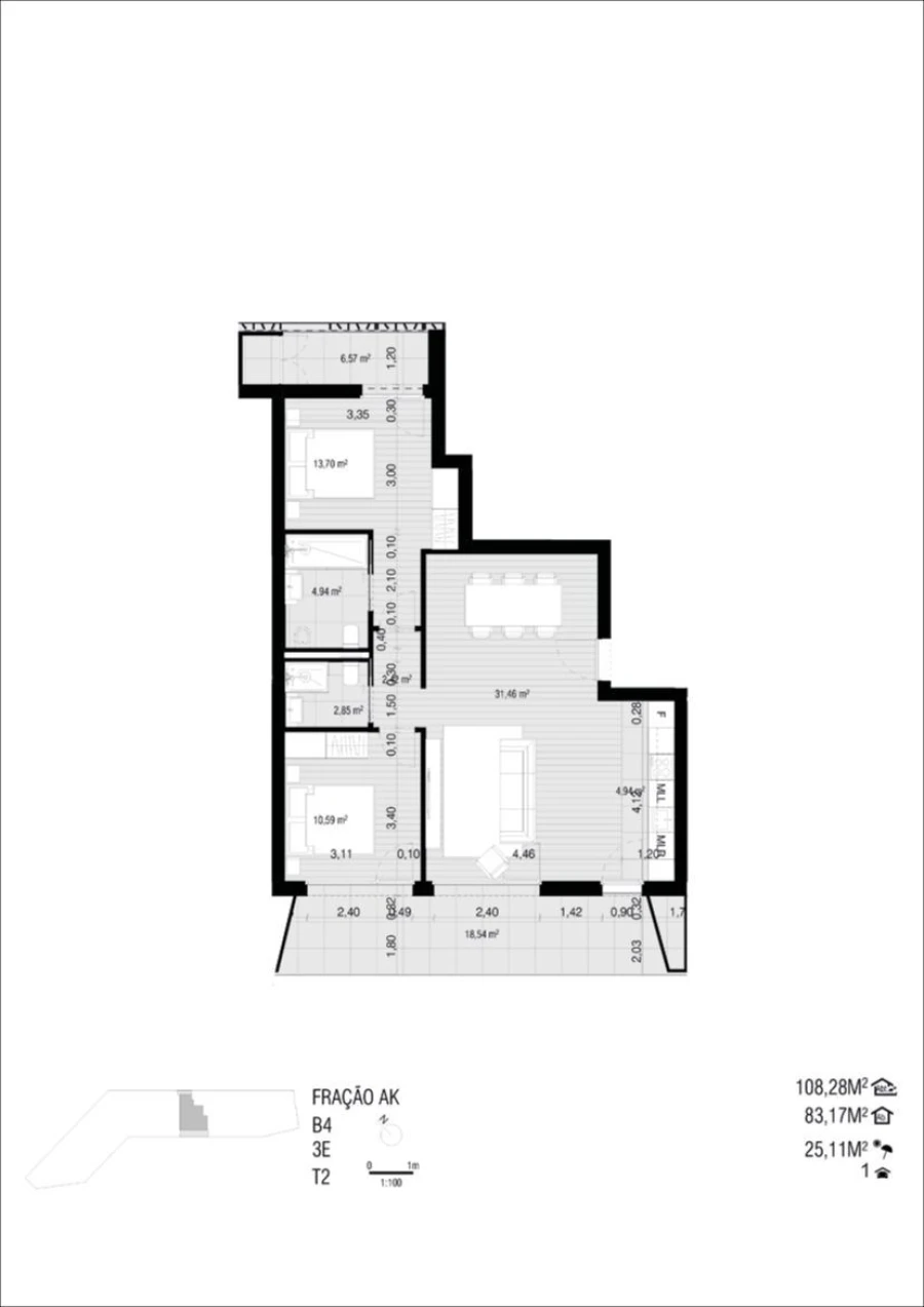 Apartamento T2 para Venda em Buarcos Foto 25