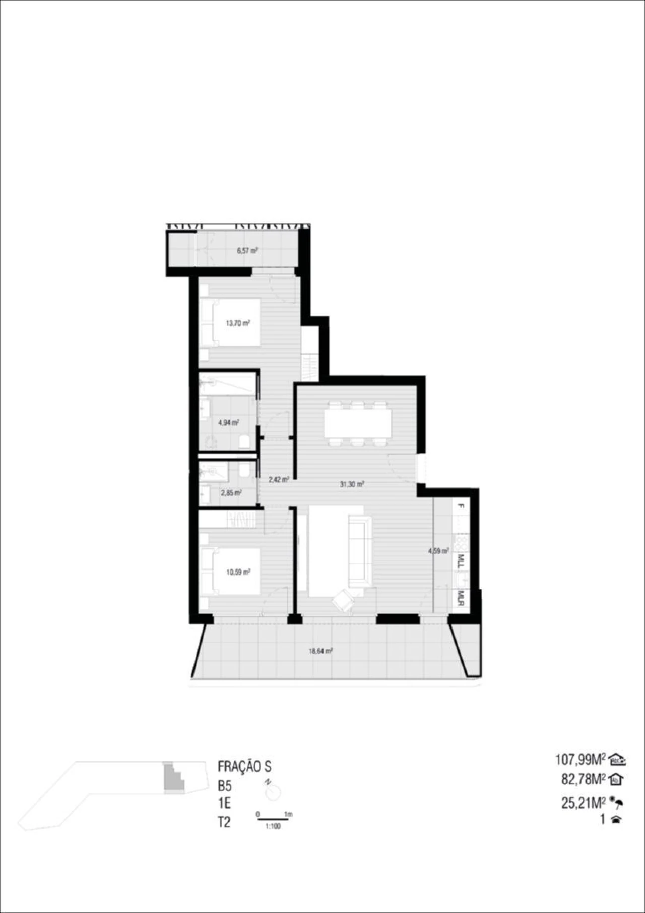 Apartamento T2 para Venda em Buarcos Foto 24