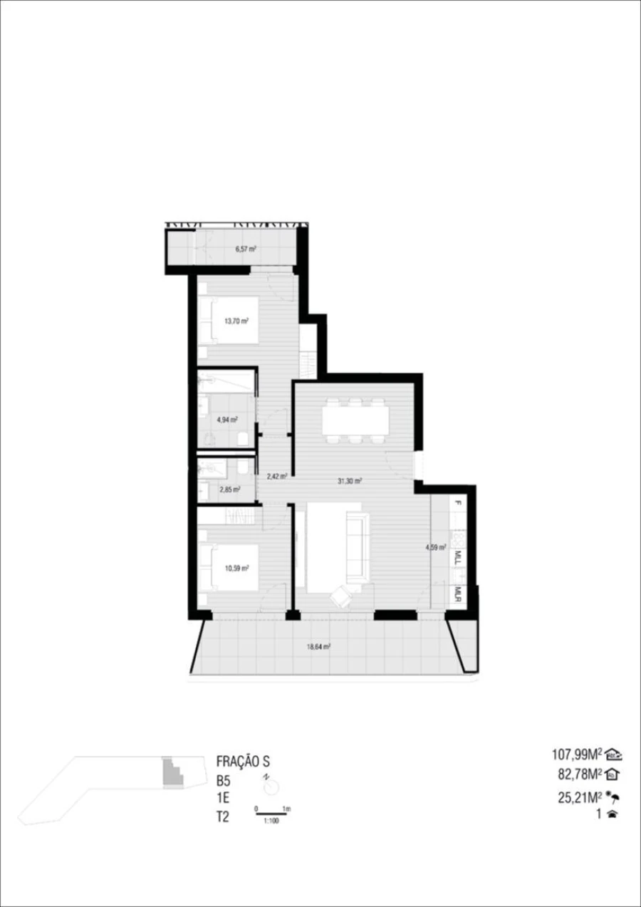 Apartamento T2 para Venda em Buarcos Foto 24