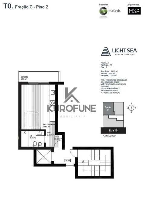 Apartamento T0 para Venda em Espinho