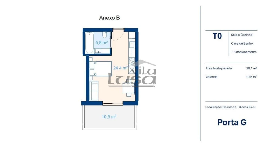 Apartamento T0 para Venda em Mafamude e Vilar do Paraíso Foto 9