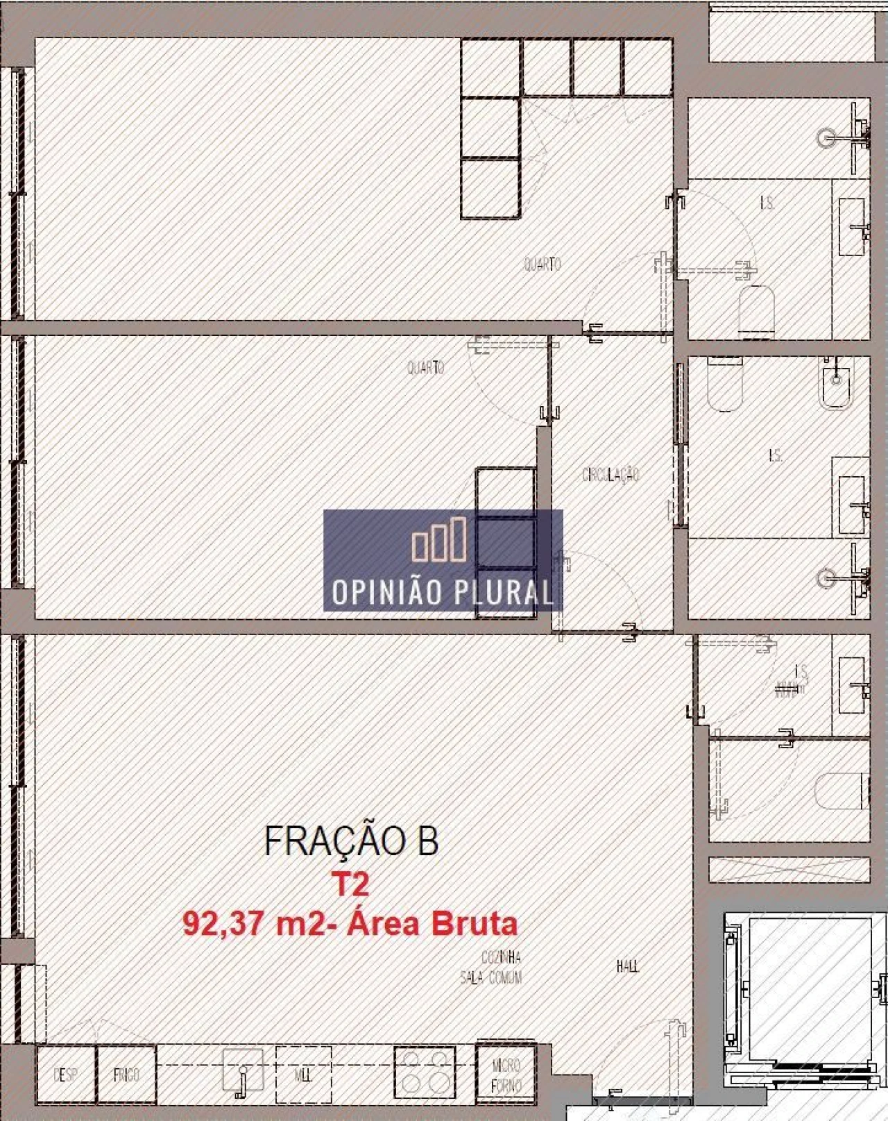 Apartamento T2 para Venda em Madalena Foto 16