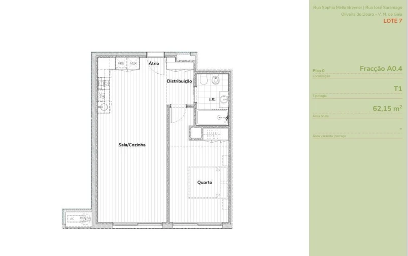 Apartamento T1 para Venda em Oliveira do Douro Foto 11