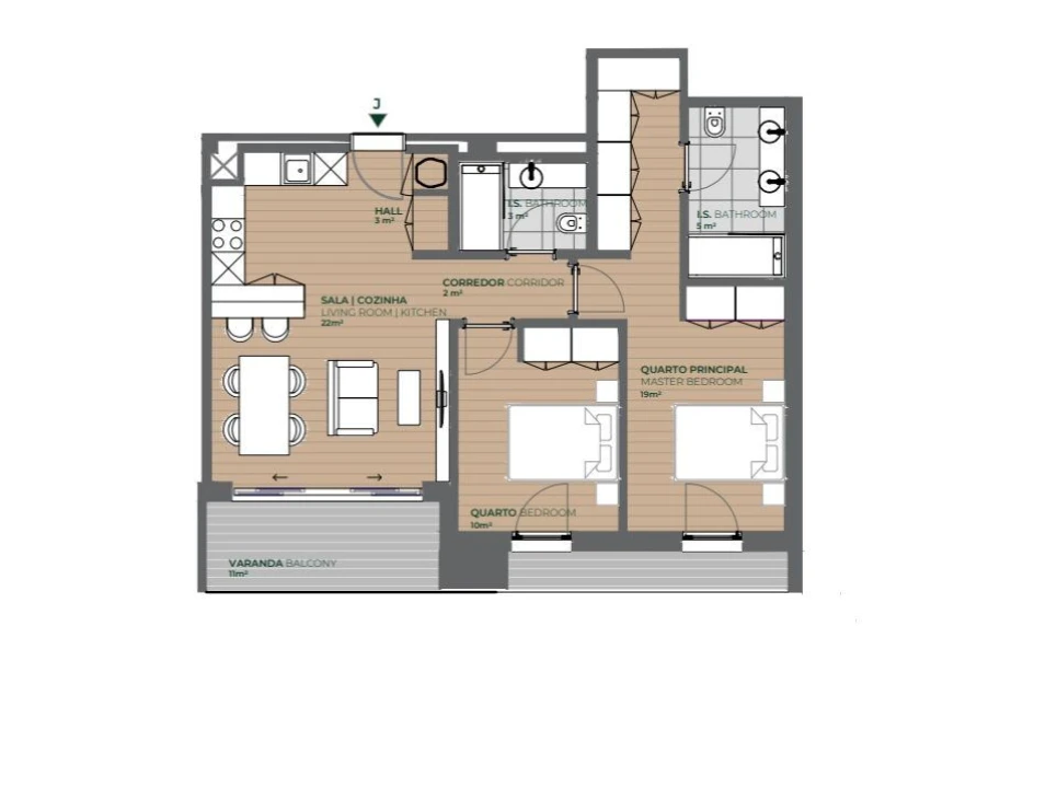 Apartamento T2 para Venda em Oliveira do Douro Foto 17