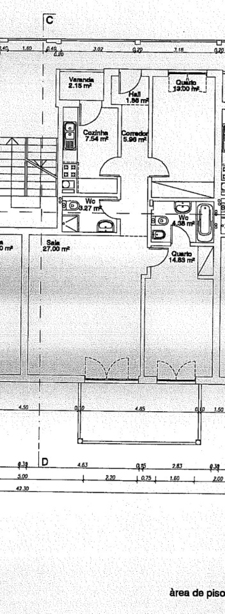 Apartamento T2 para Venda em Budens Planta 1