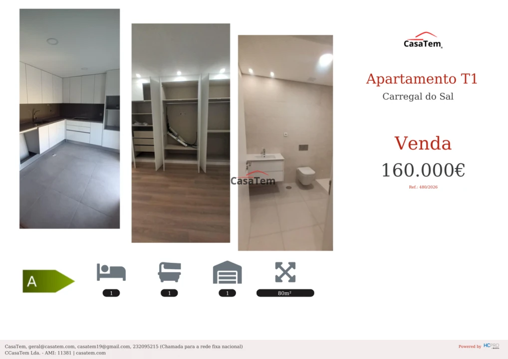 Apartamento T1 para Venda em Currelos, Papízios e Sobral Foto 1