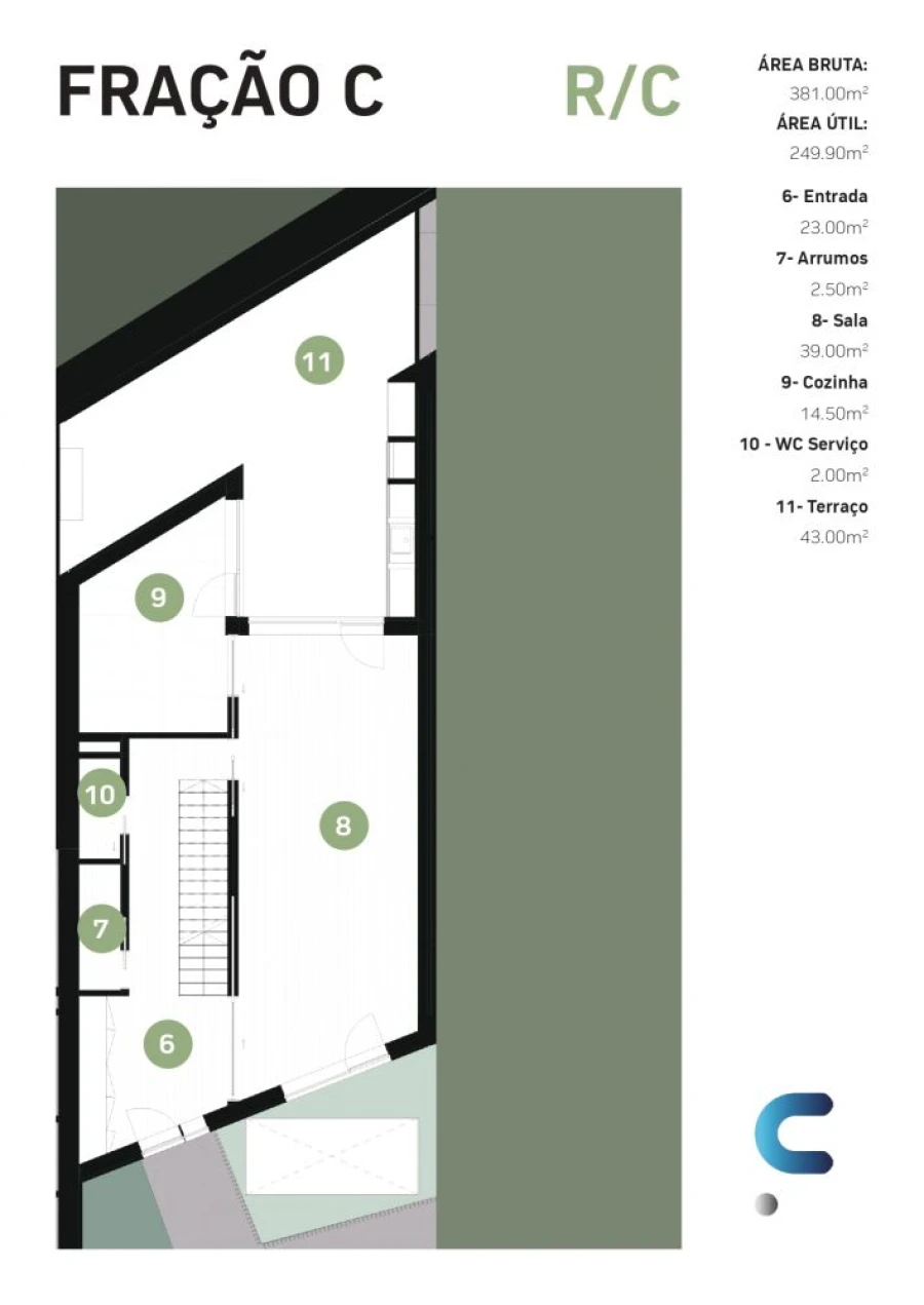 Moradia T3 para Venda em Canidelo Planta 2