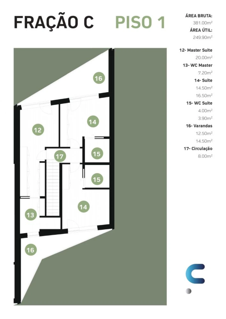 Moradia T3 para Venda em Canidelo Planta 1