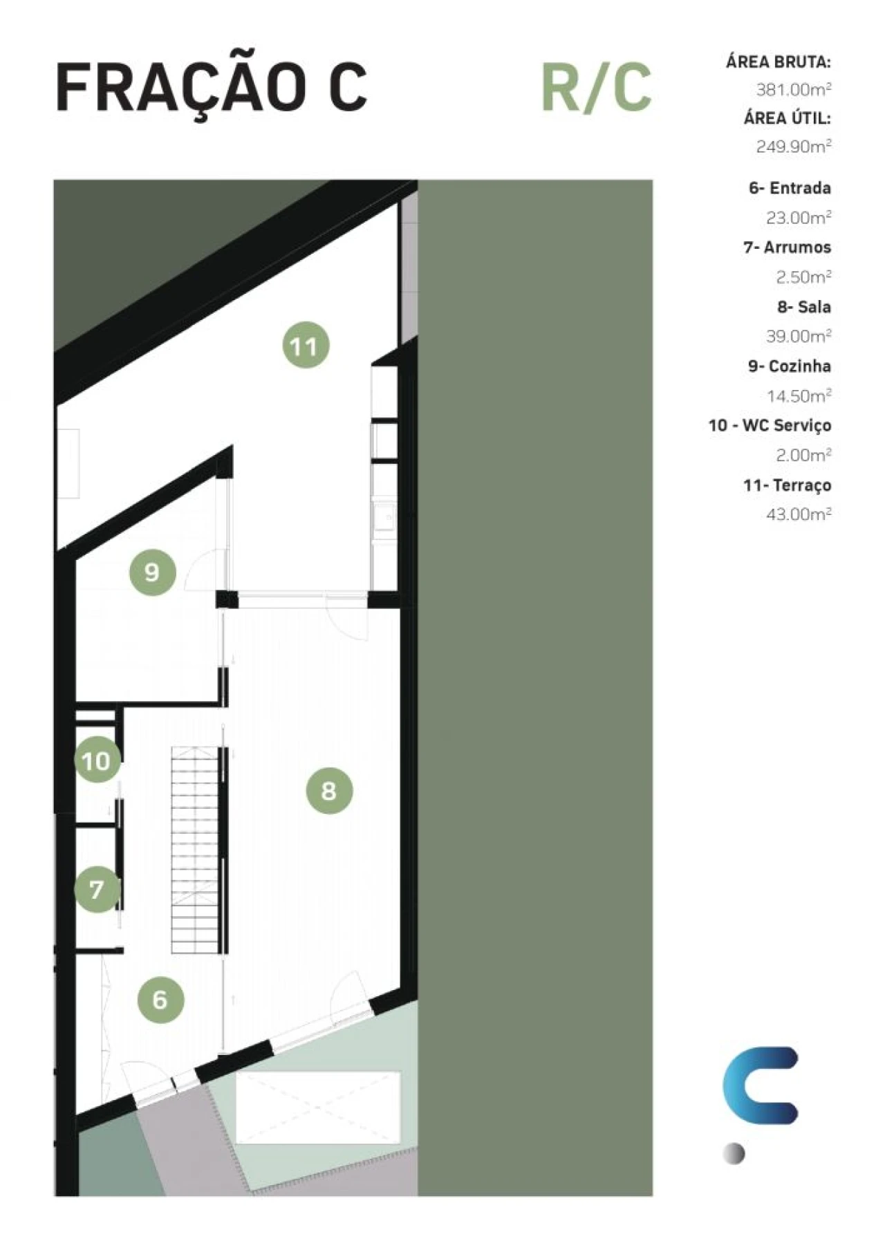 Moradia T3 para Venda em Canidelo Planta 2
