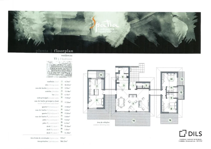 Moradia T3 para Venda em Grândola e Santa Margarida da Serra Planta 1