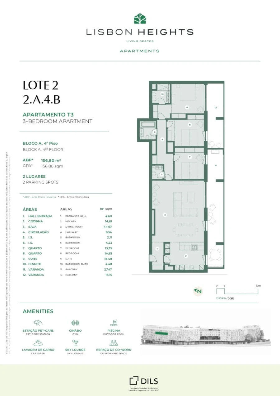 Apartamento T3 para Arrendamento em Lumiar Planta 1