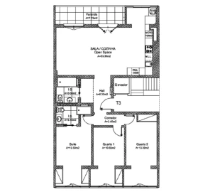 Apartamento T3 para Venda em Benfica