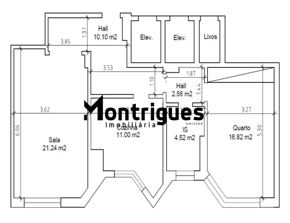 Apartamento T1 para Arrendamento em Avenidas Novas Foto 14