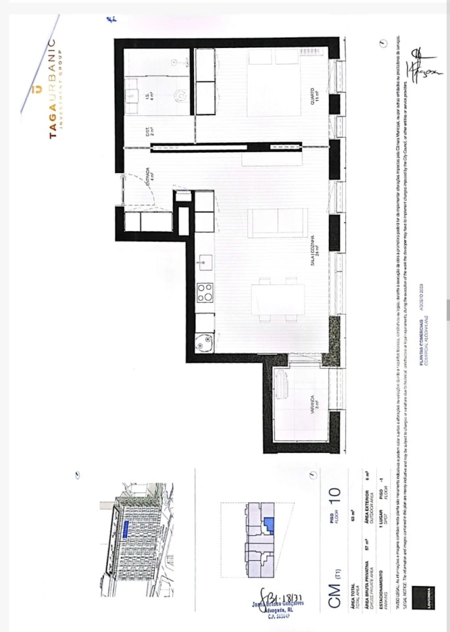 Apartamento T1 para Venda em Mafamude e Vilar do Paraíso Foto 22