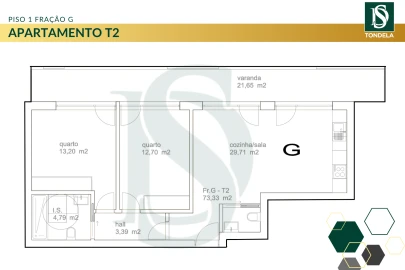 Apartamento T2 para Venda em Tondela e Nandufe
