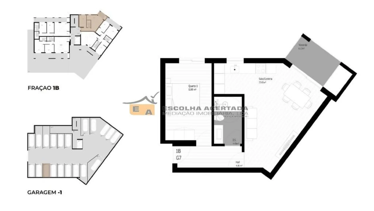 Apartamento T1 para Venda em Pedrouços Foto 14
