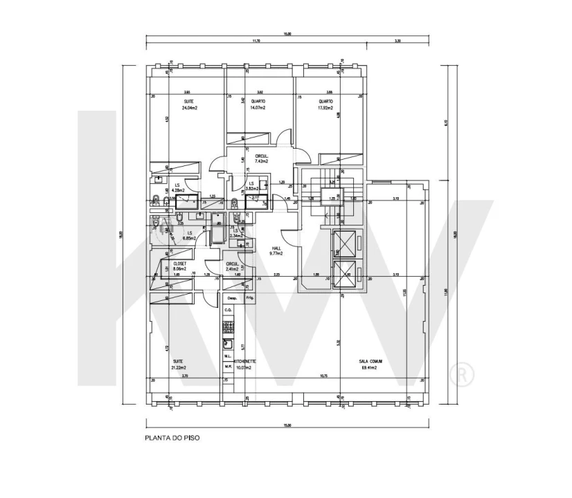 Escritório para Venda em Avenidas Novas Planta 2