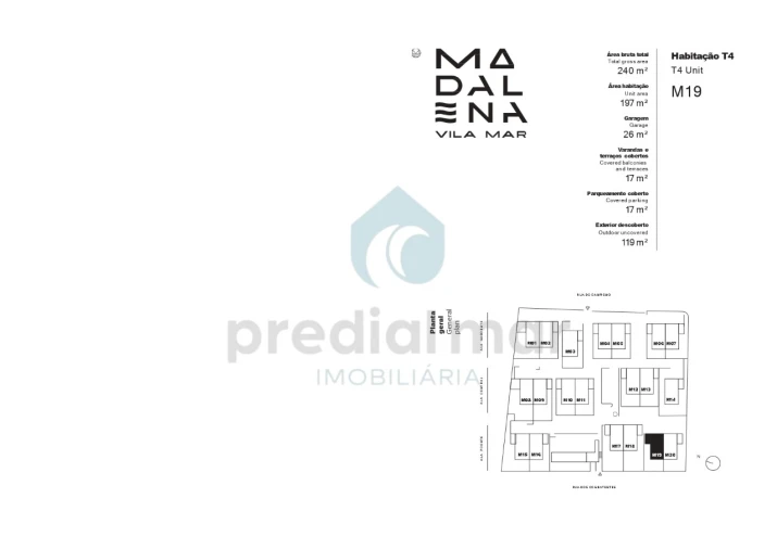 Moradia T4 para Venda em Madalena Planta 1