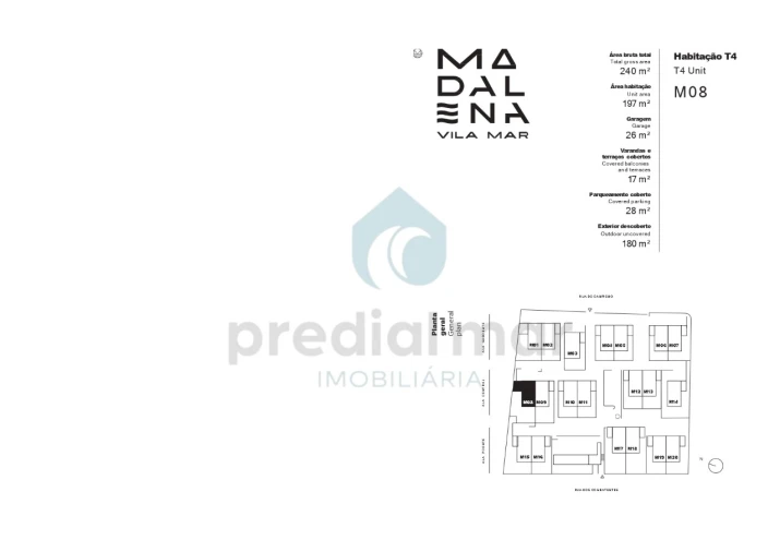 Moradia T4 para Venda em Madalena Planta 1