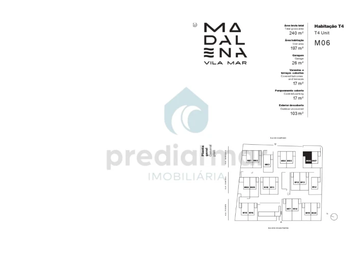 Moradia T4 para Venda em Madalena Planta 1