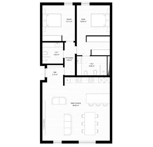 Apartamento T2 para Venda em Portimão Planta 1